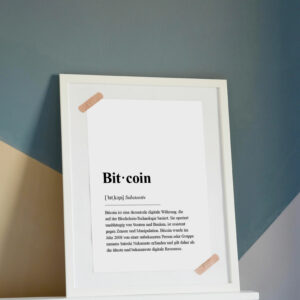 Poster Bitcoin Definition, Lexikon, Duden