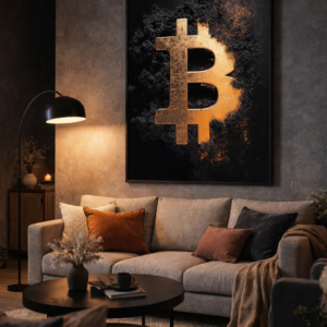 Bitcoin Poster, Digital Gold, The Bitcoin Emblem